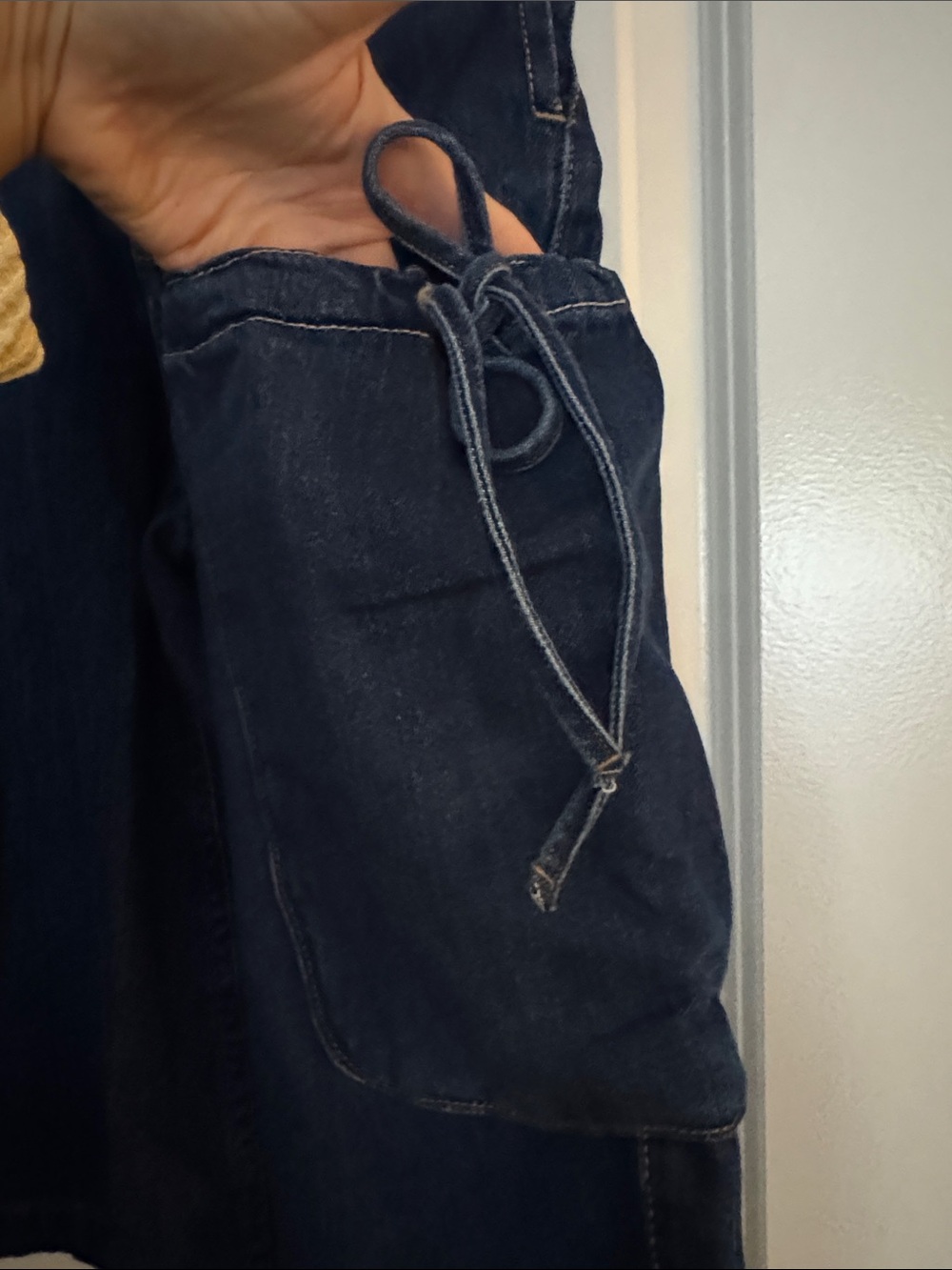 NWT Free People We The Free Marty Pull-On Crop / Cargo Denim Shorts - Picture 12 of 16